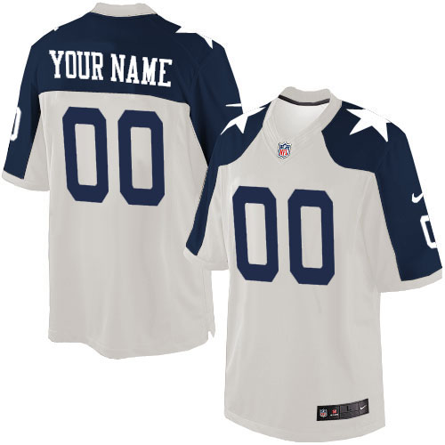 Nike Dallas Cowboys Customized White Throwback Stitched Youth NFL Jersey